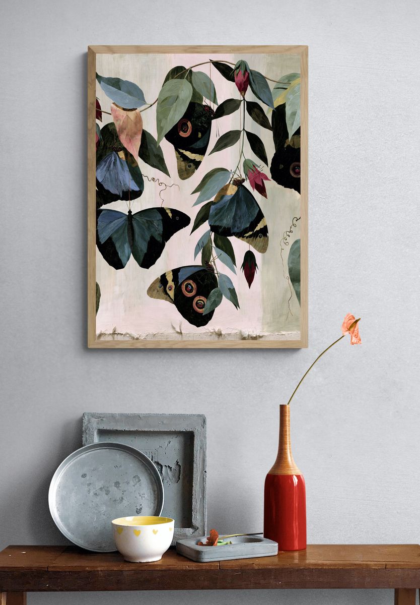 Butterfly Leaves Botanical Print. — room view 3