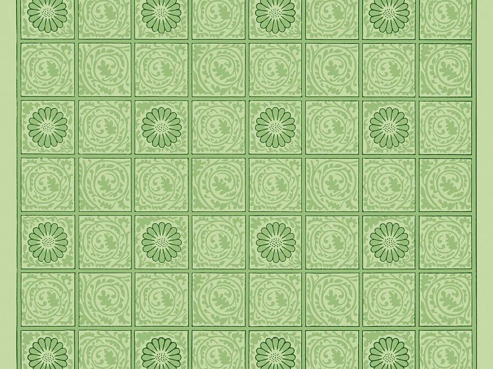 William Morris 's Diaper pattern. poster — botanical art