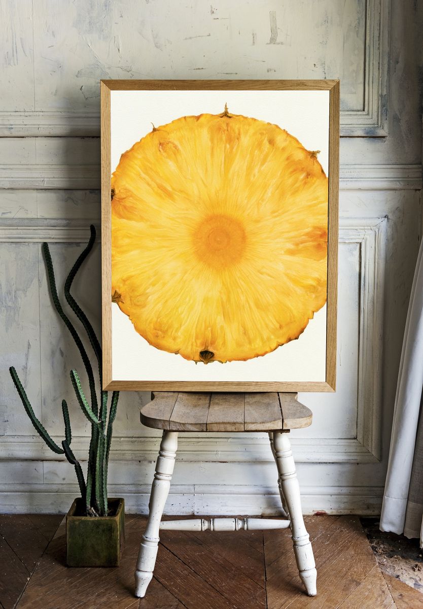 Pineapple Slice Botanical Print. — room view 1