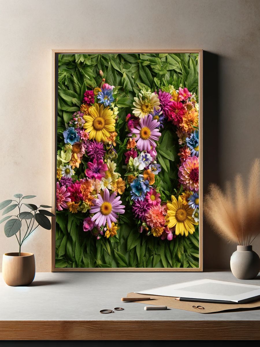 Floral 47 Botanical Print. — room view 2