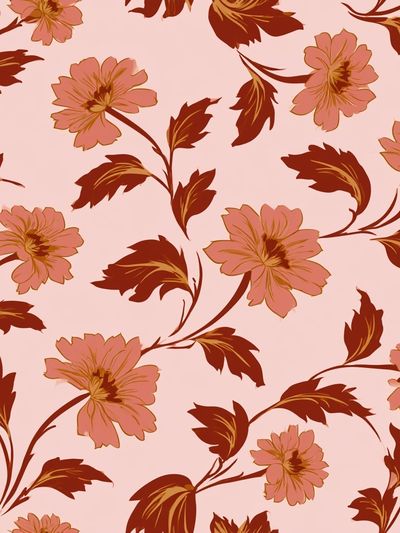 Floral Vine Pattern Print. poster