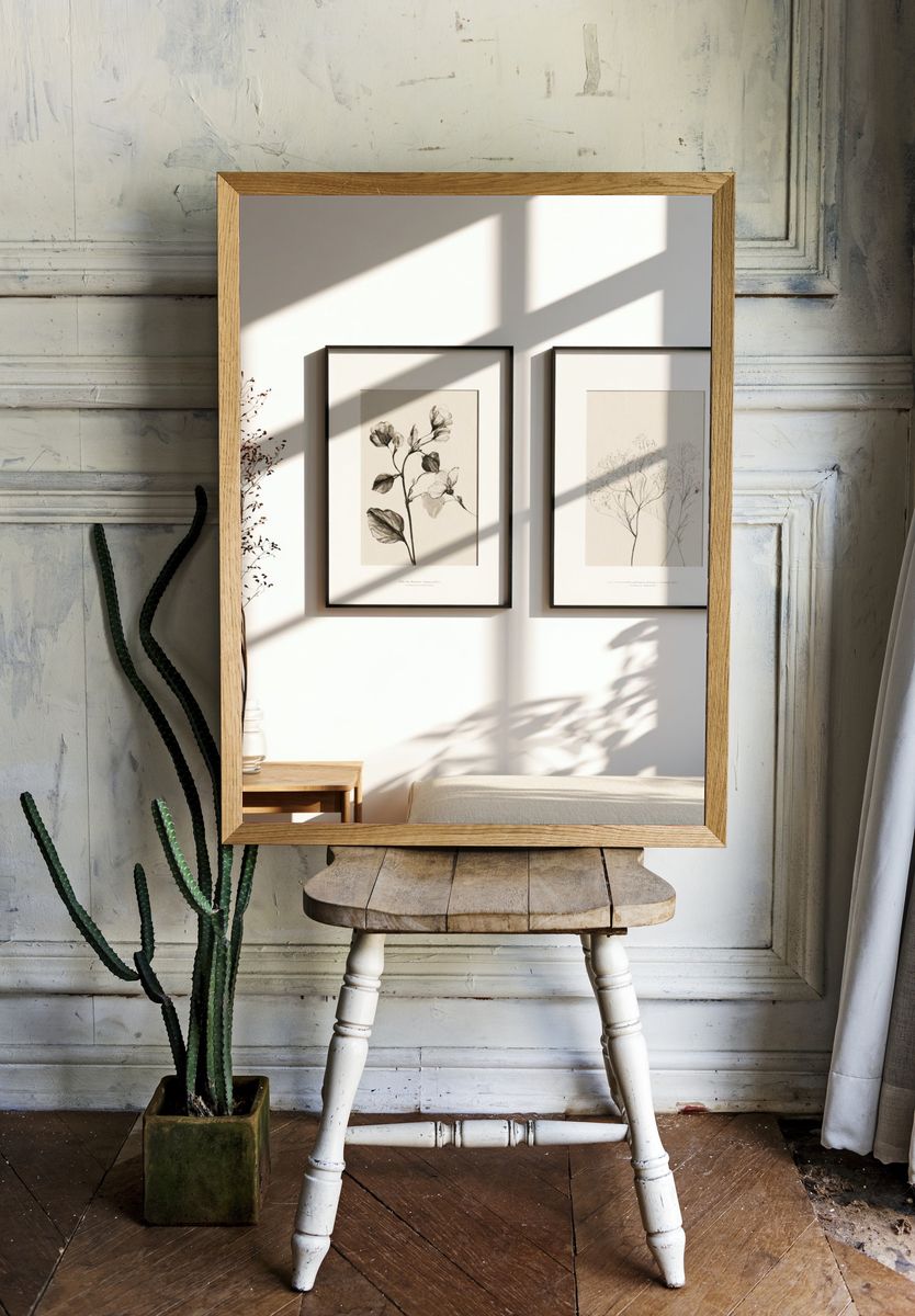 Botanical Line Art Poster. room preview