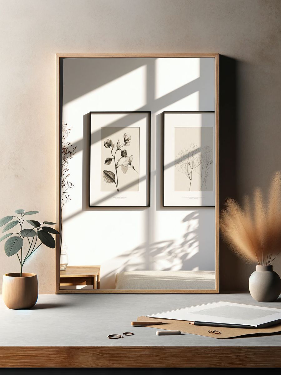 Botanical Line Art Poster. — room view 2