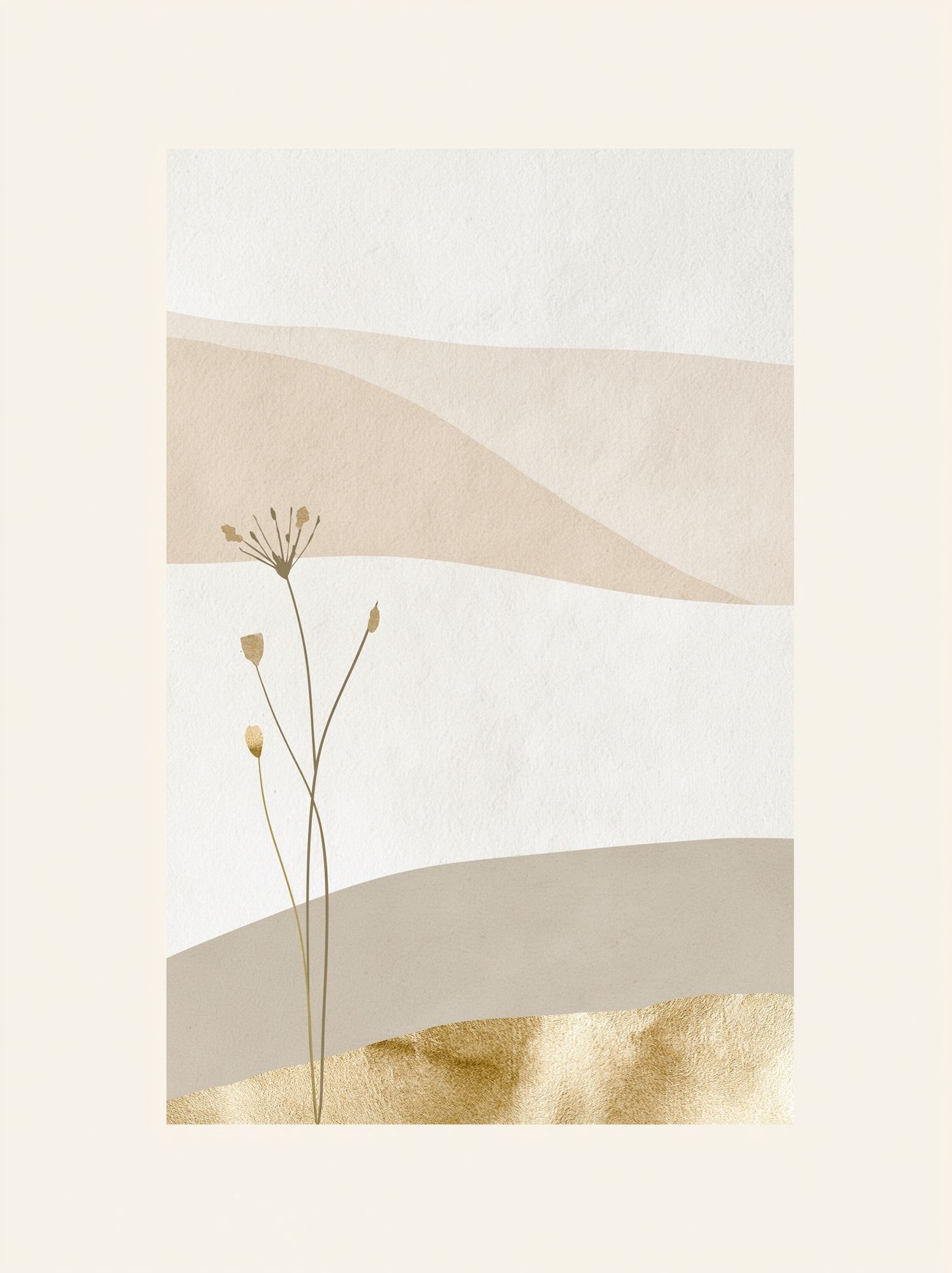 Minimal Botanical Abstract Print. poster — botanical art