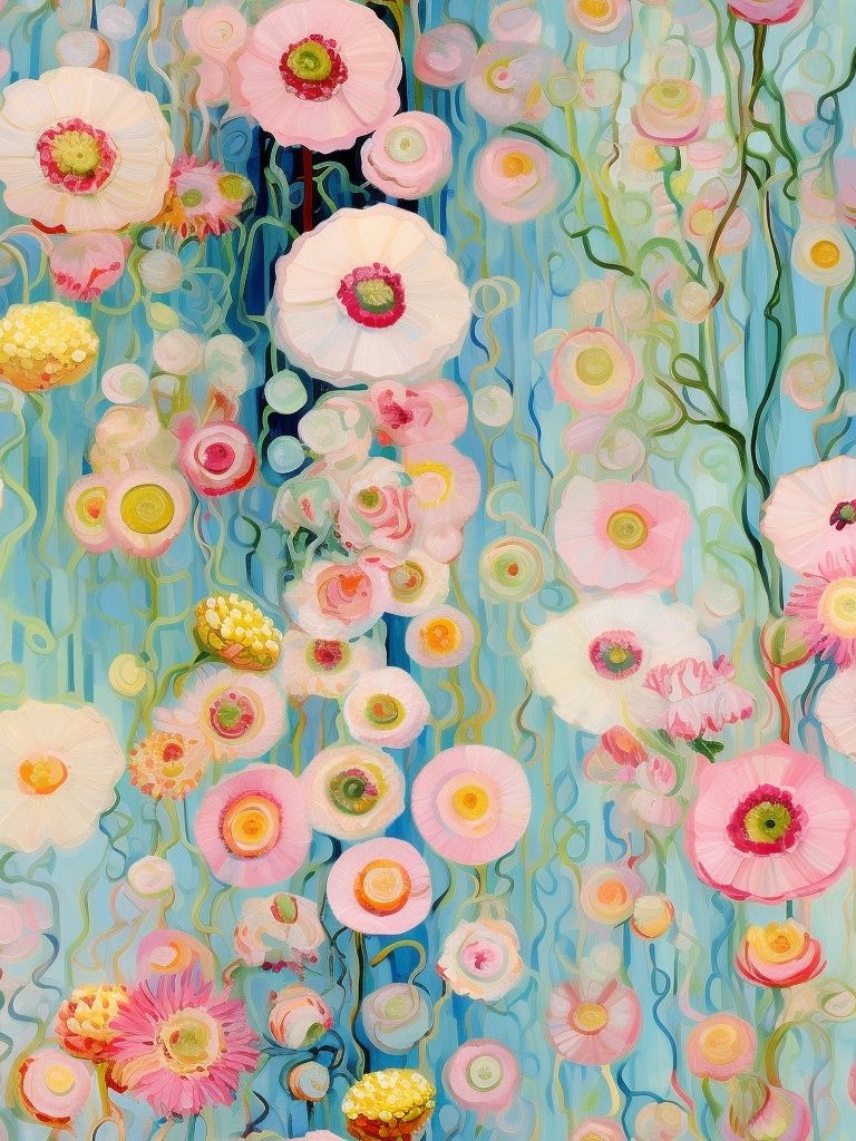 Pastel Floral Dream Illustration Poster. poster detail