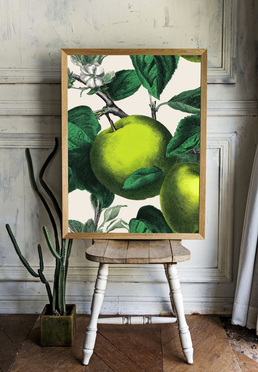 Green Apples Botanical Print. — room view 1