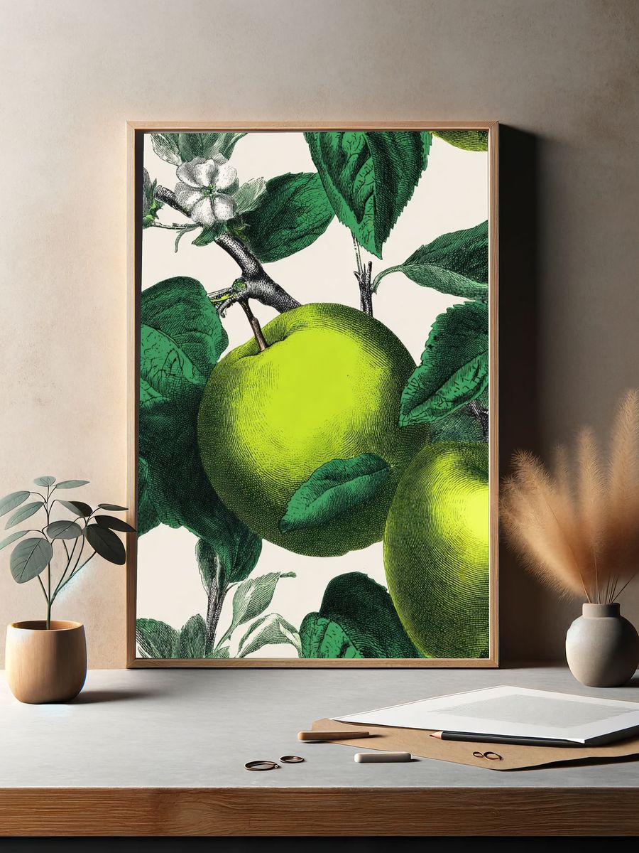 Green Apples Botanical Print. — room view 2