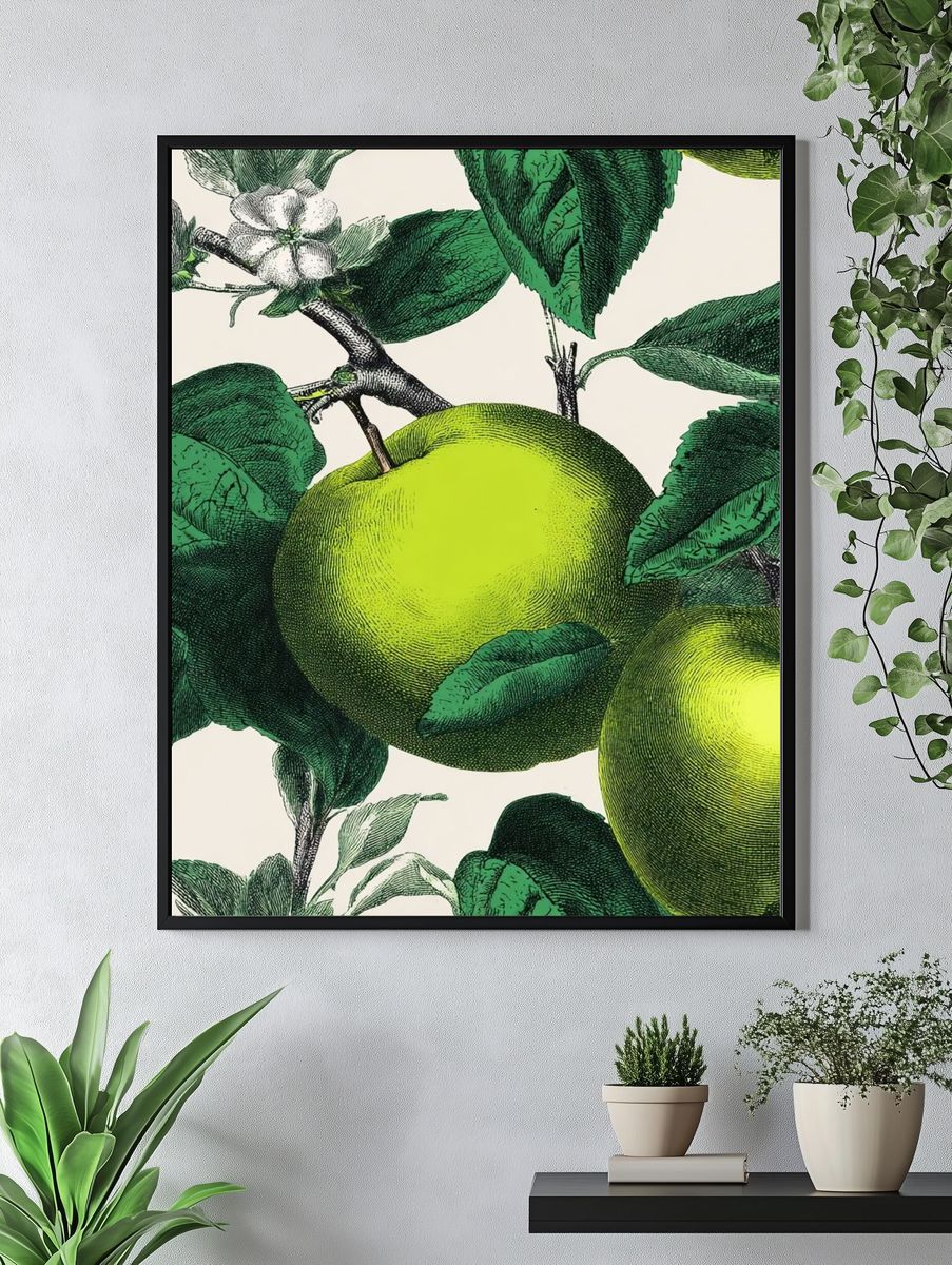 Green Apples Botanical Print. — room view 4