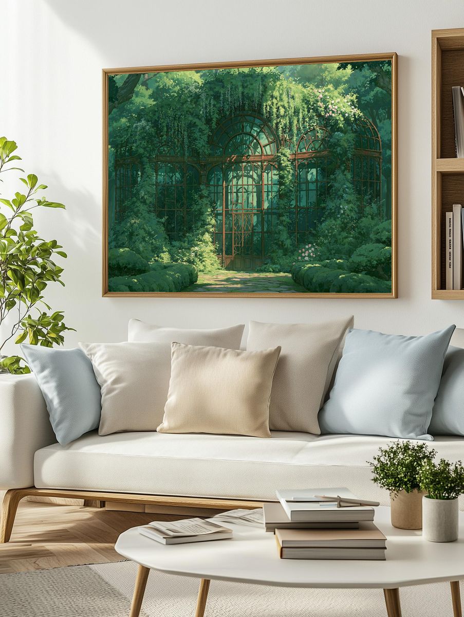 Enchanted Garden Conservatory Print. — room view 2