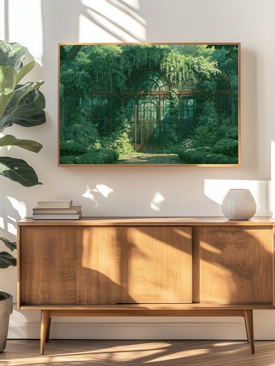 Enchanted Garden Conservatory Print. — room view 3