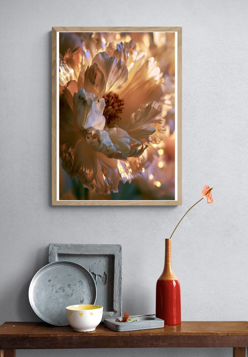 Golden Bloom Floral Print. — room view 3