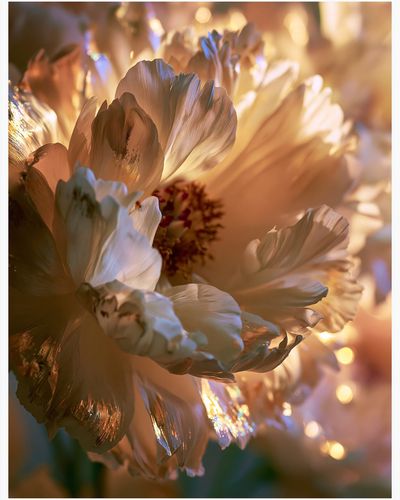 Golden Bloom Floral Print.