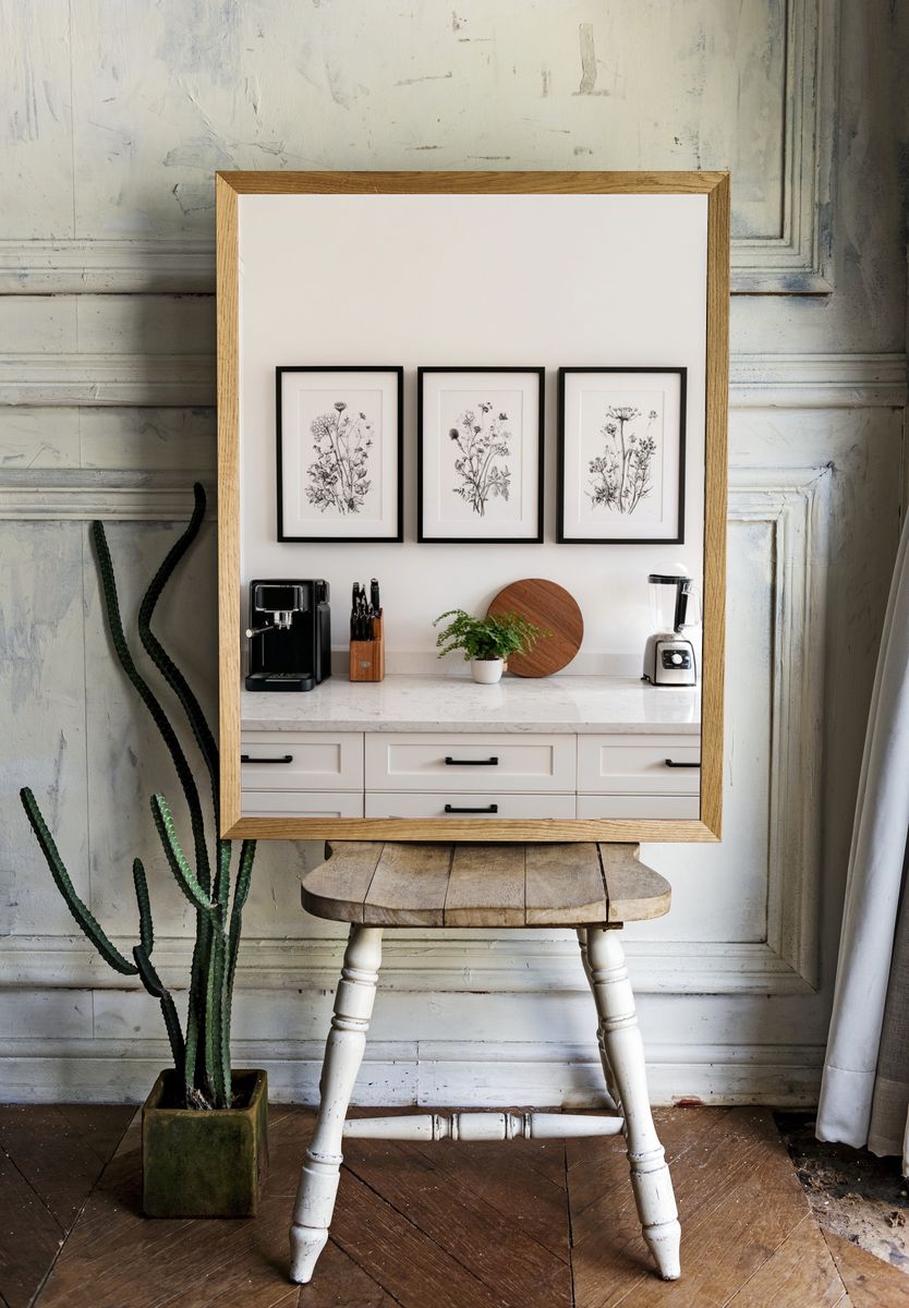 Botanical Line Art Poster. room preview