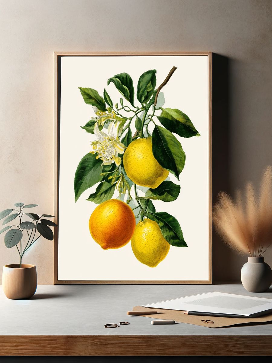 Citrus Fruits Botanical Print. — room view 2