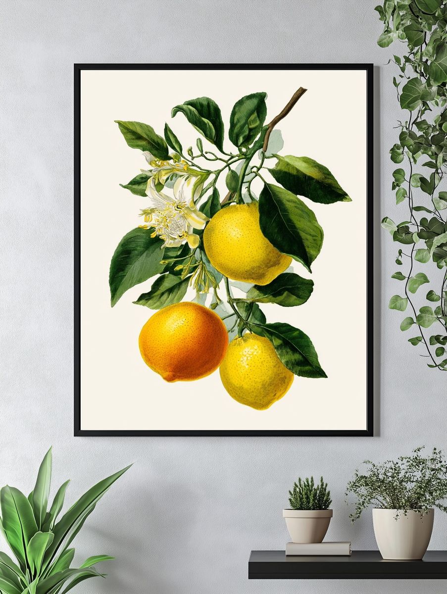 Citrus Fruits Botanical Print. — room view 4