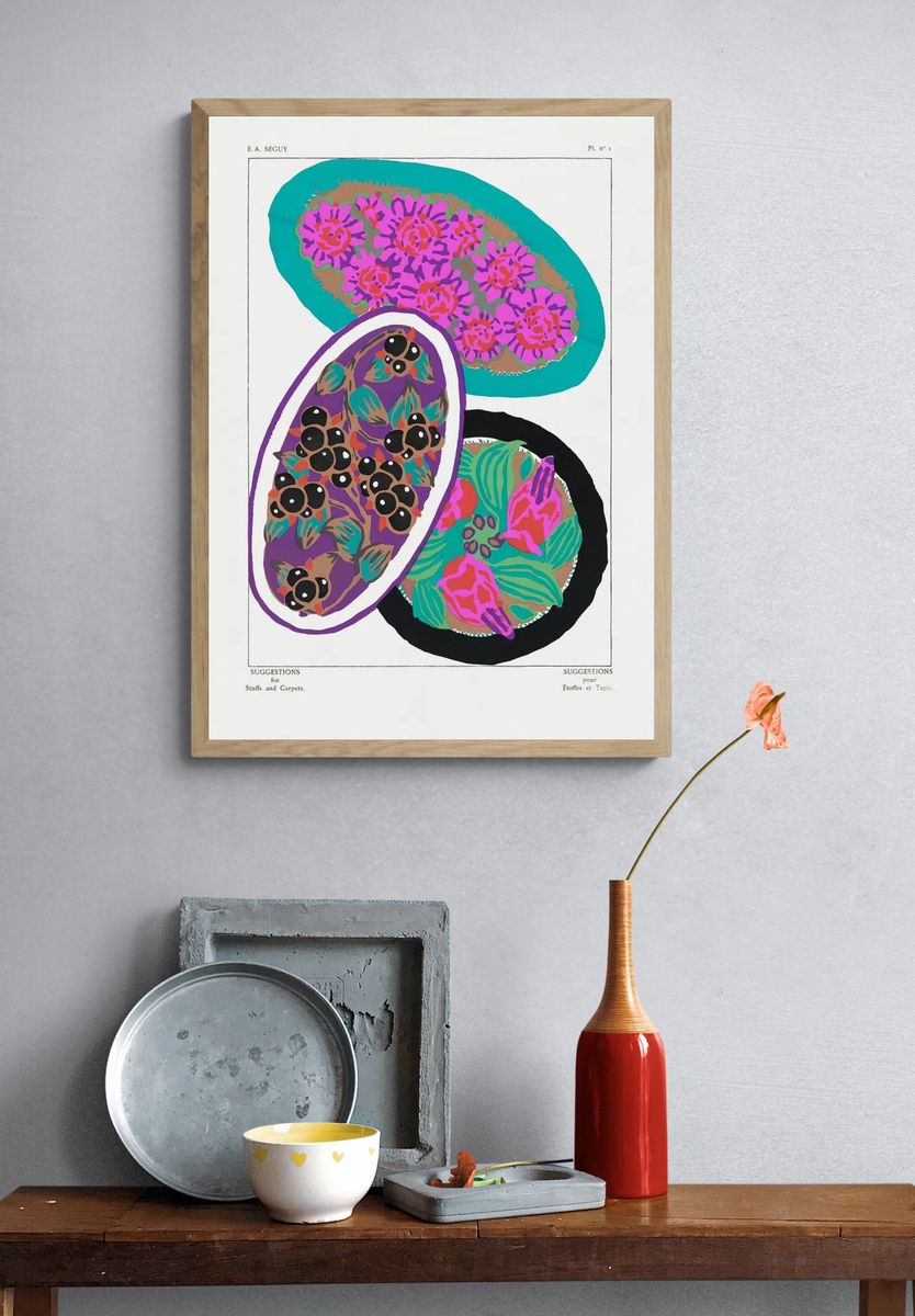 Vintage flower patterns, elegant Art. — room view 3