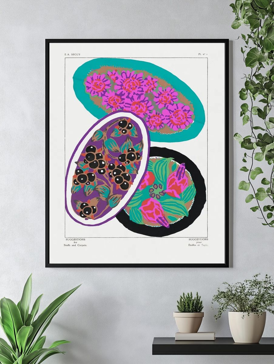 Vintage flower patterns, elegant Art. — room view 4