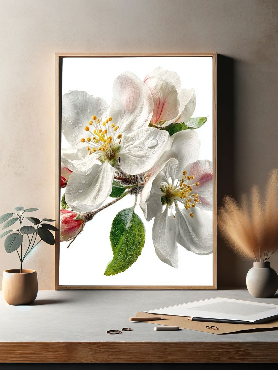 Apple Blossom Botanical Print. — room view 2