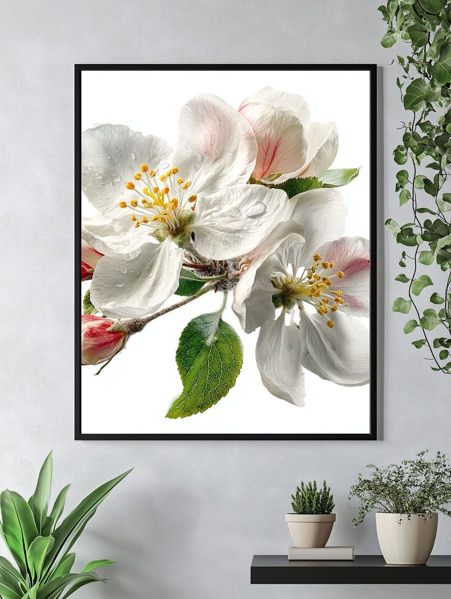 Apple Blossom Botanical Print. — room view 4