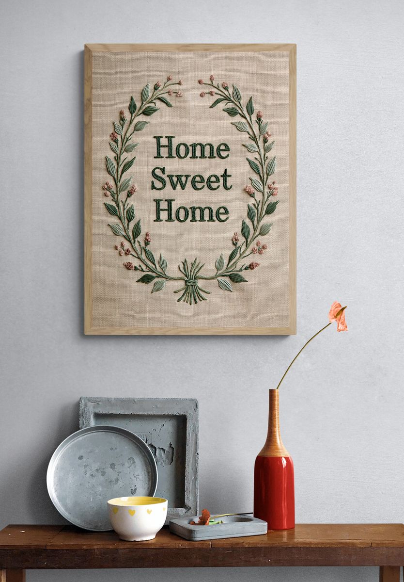 Home Sweet Home Botanical Poster. — room view 3