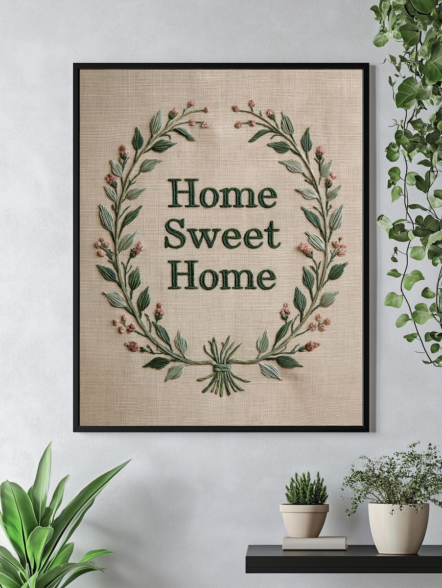 Home Sweet Home Botanical Poster. — room view 4