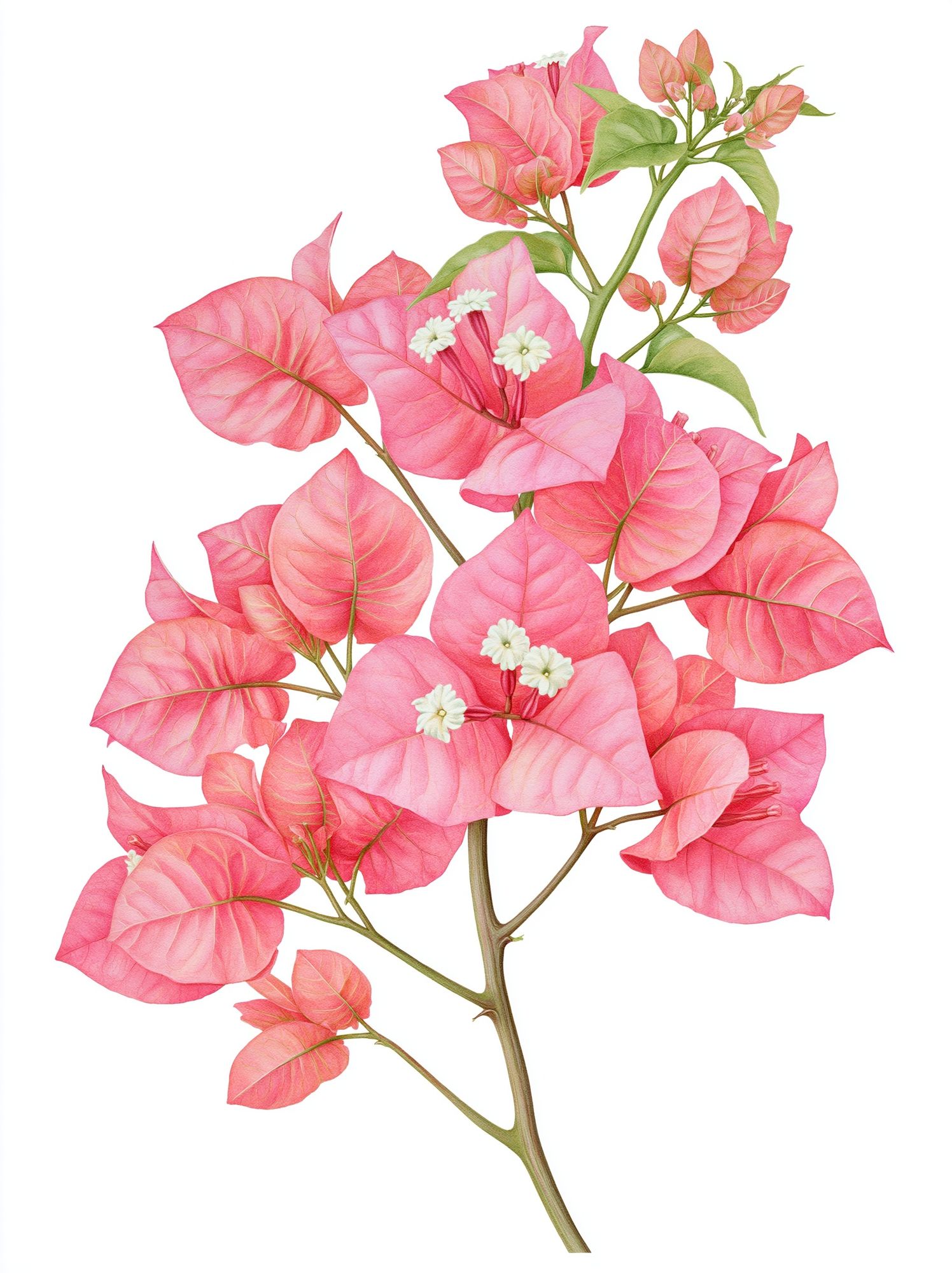 Pink Bougainvillea Botanical Poster. poster — botanical art