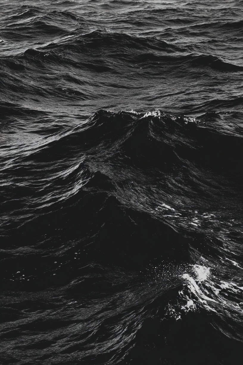 Black Ocean Waves — Photography Print. poster — photography art