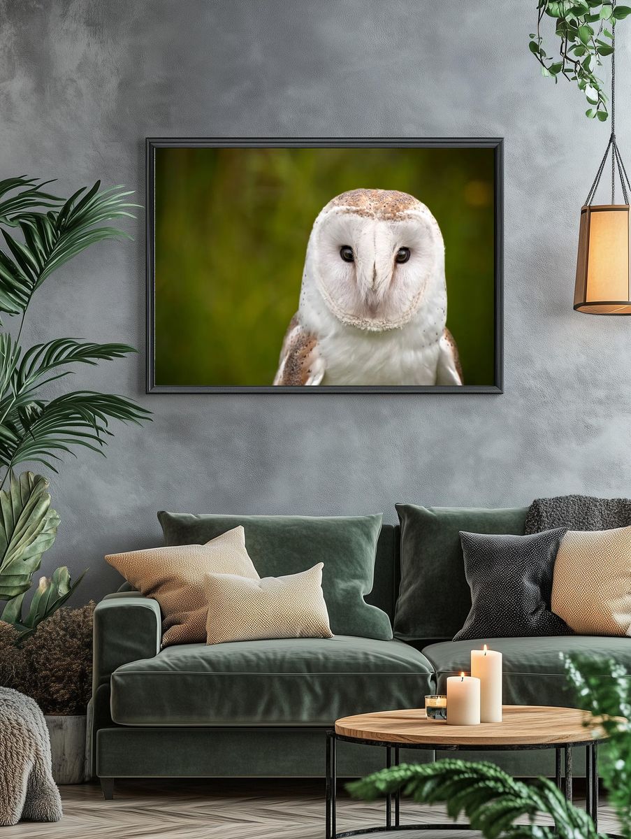 Barn Owl Portrait Poster. — room view 4