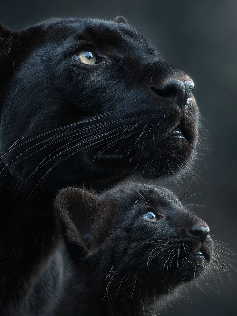 Majestic Black Panthers Poster. poster — animals art