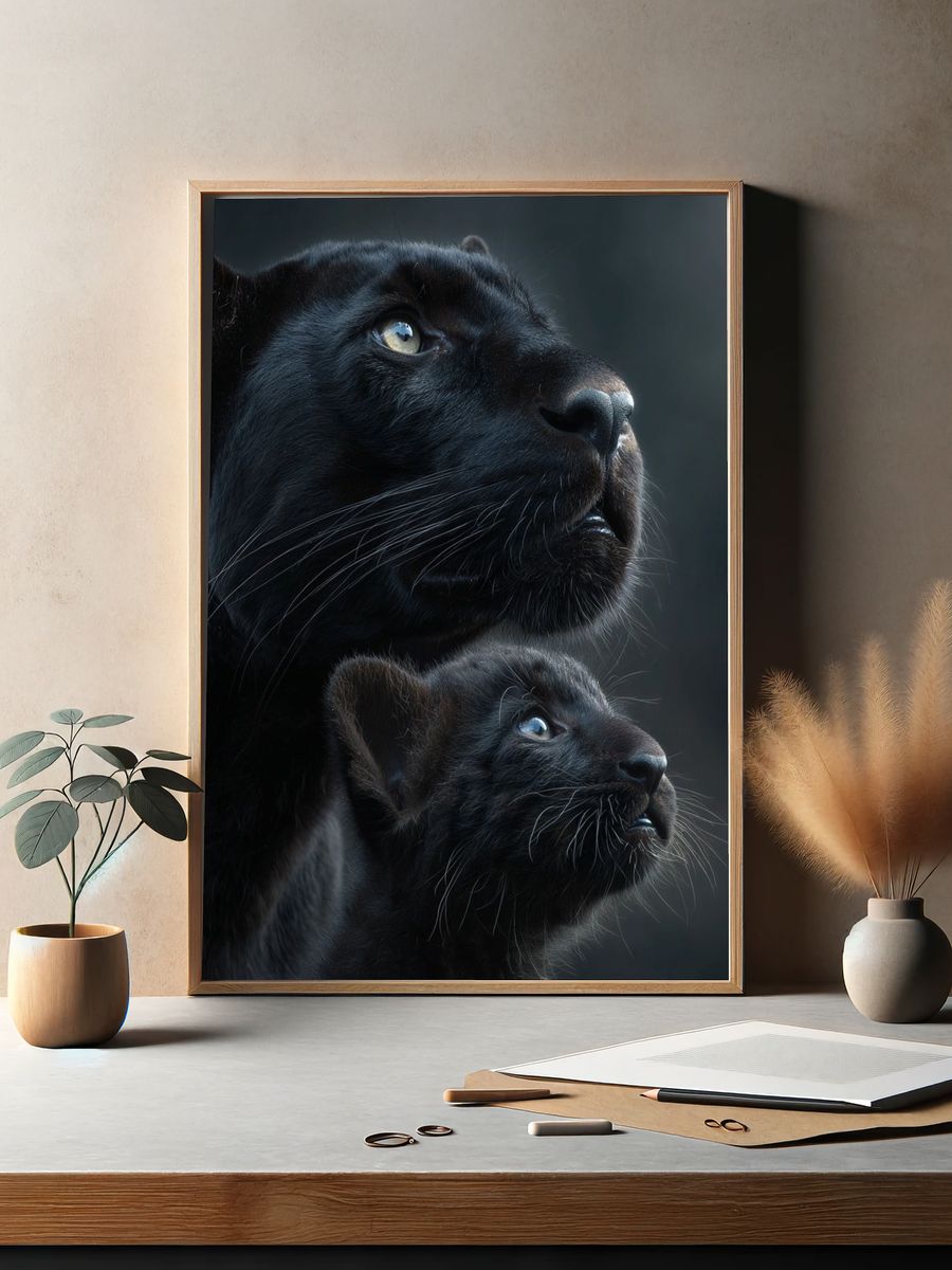 Majestic Black Panthers Poster. — room view 2