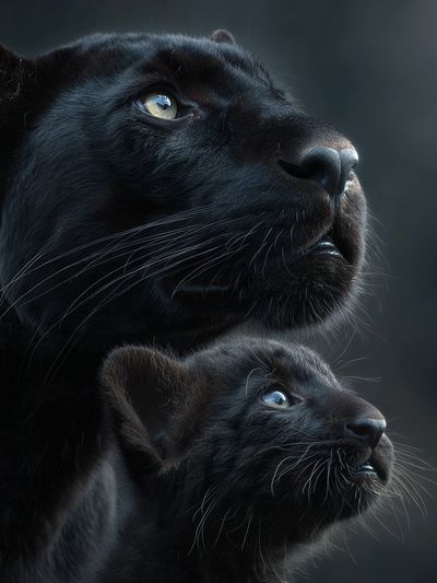 Majestic Black Panthers Poster. poster print