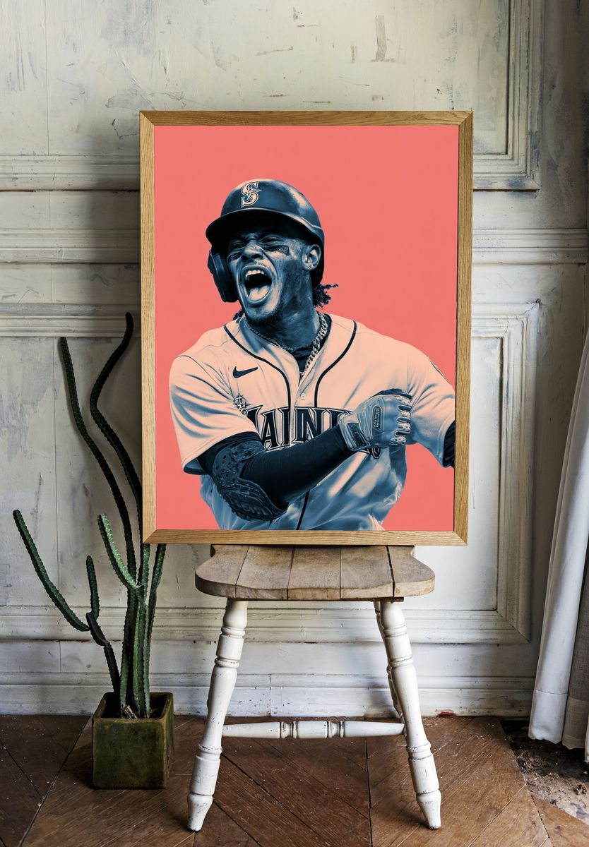 Baseball Player Celebration Poster room preview