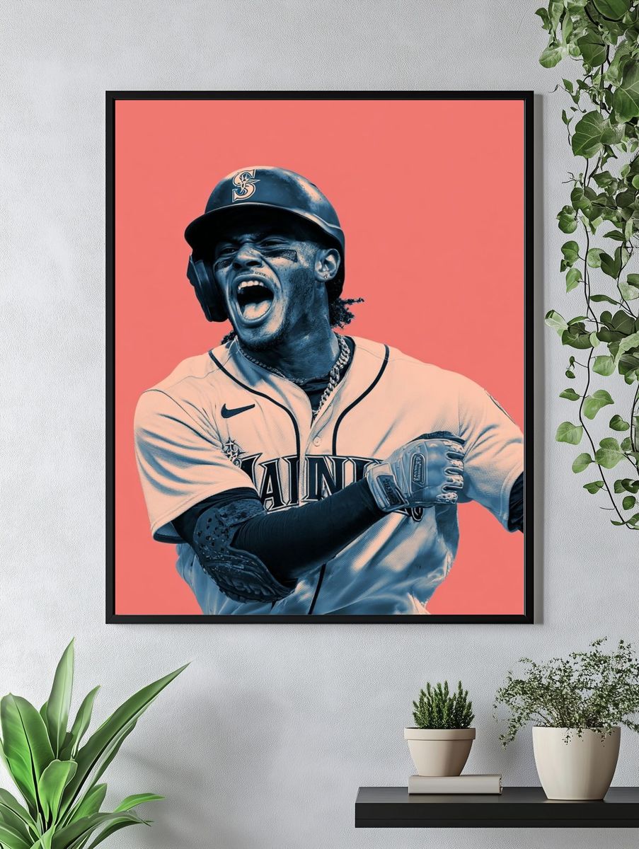 Baseball Player Celebration Poster. — room view 4