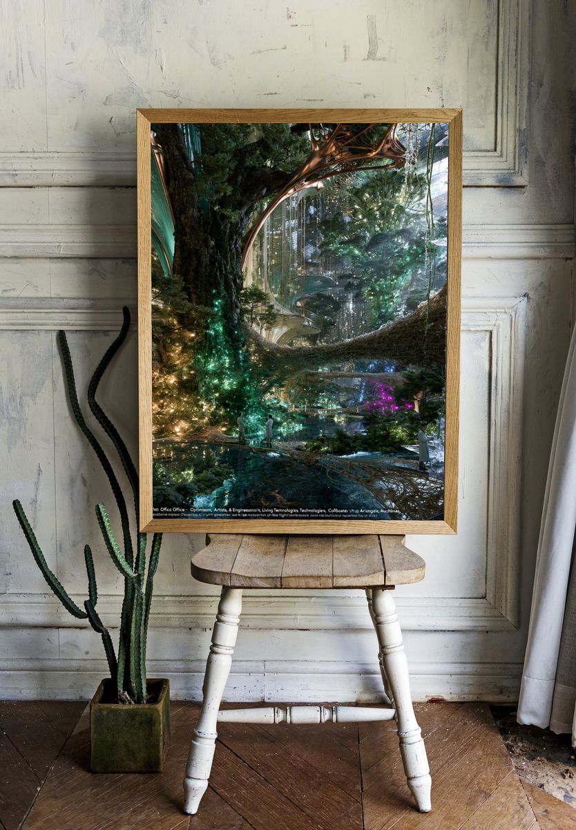 Biopunk Conservatory Landscape Print. room preview