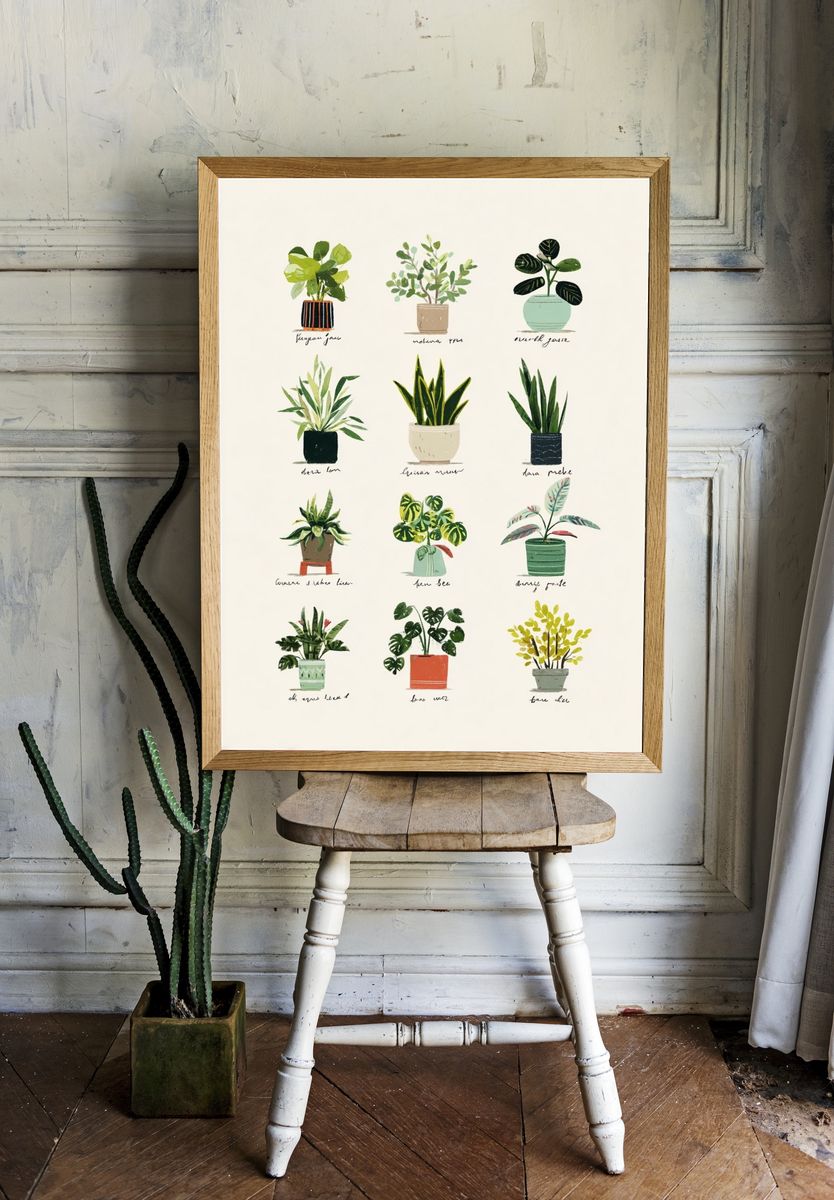 Botanical Plant Collection — Illustration Print. — room view 1