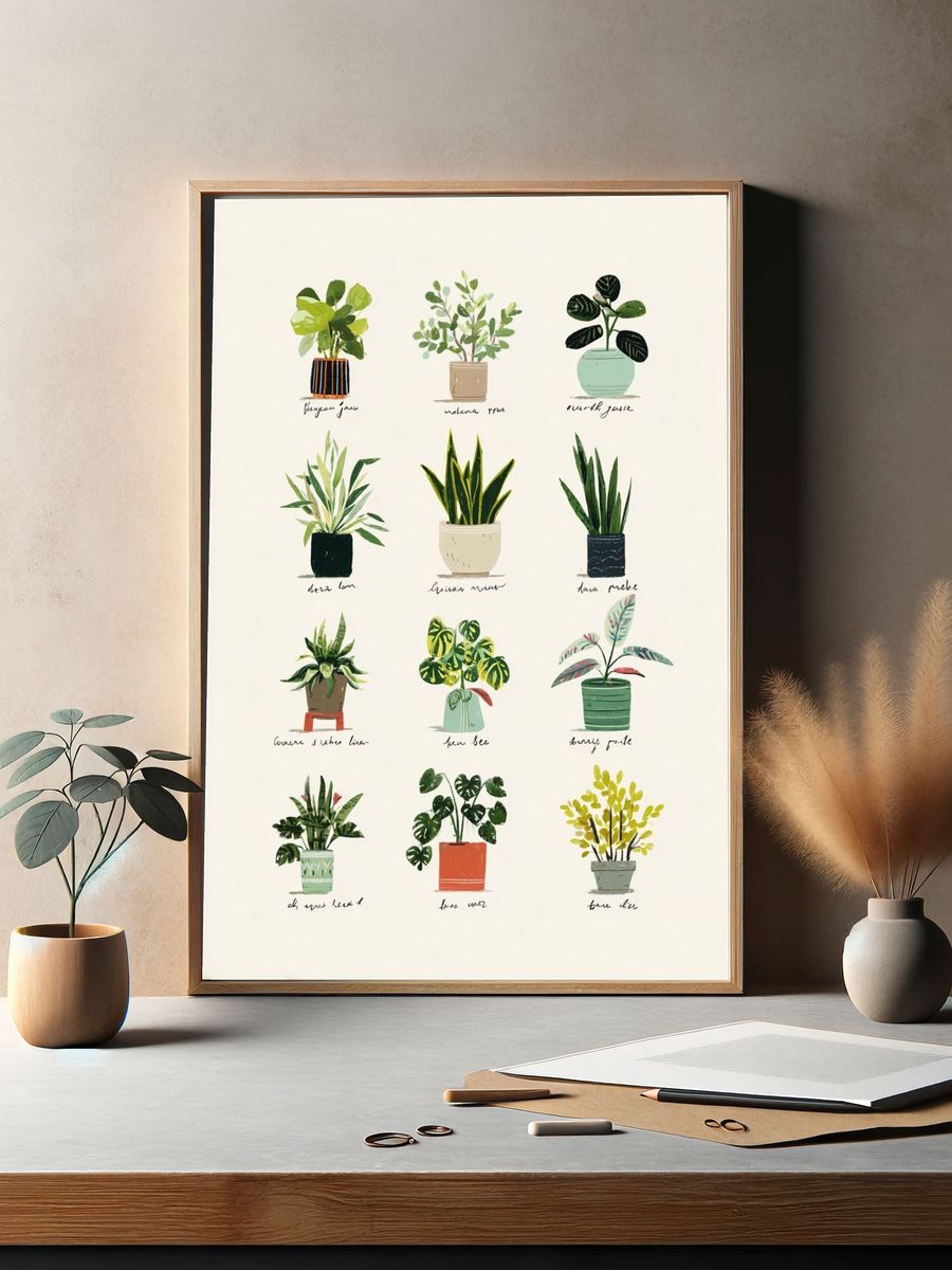 Botanical Plant Collection — Illustration Print. — room view 2