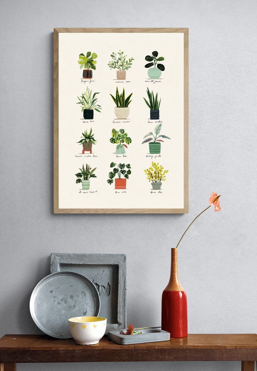 Botanical Plant Collection — Illustration Print. — room view 3