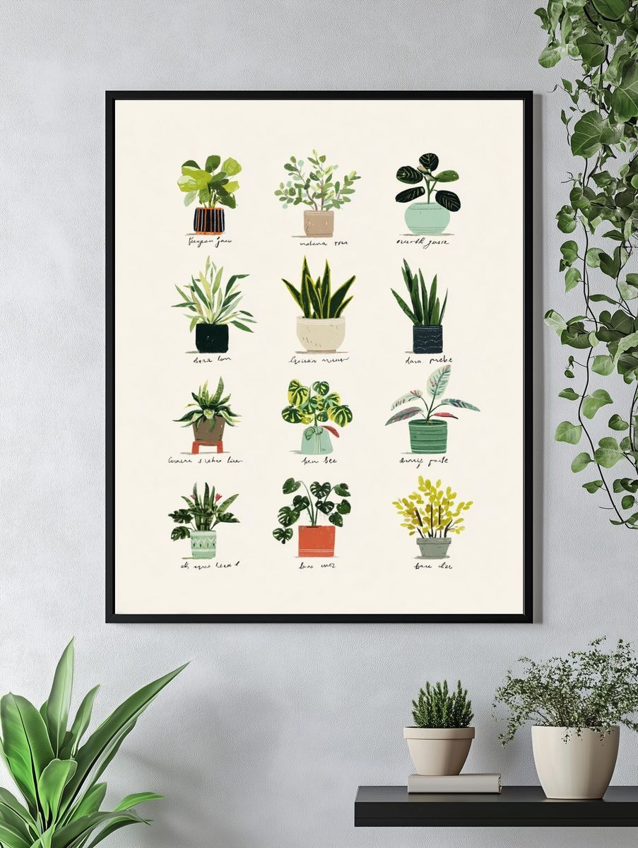 Botanical Plant Collection — Illustration Print. — room view 4