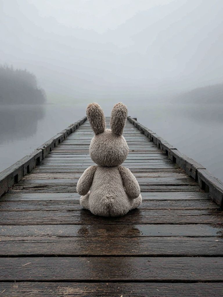 Bunny on a Dock — Photography Print. poster detail