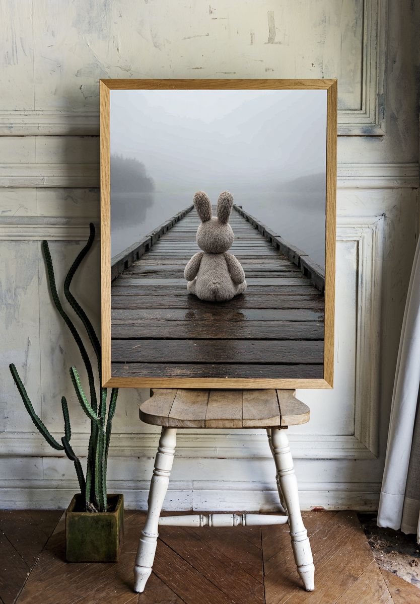 Bunny on a Dock — Photography Print. — room view 1
