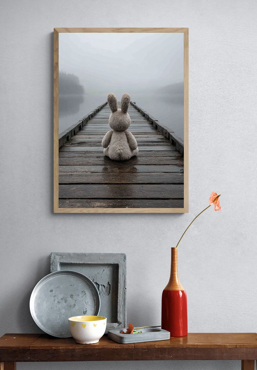 Bunny on a Dock — Photography Print. — room view 3