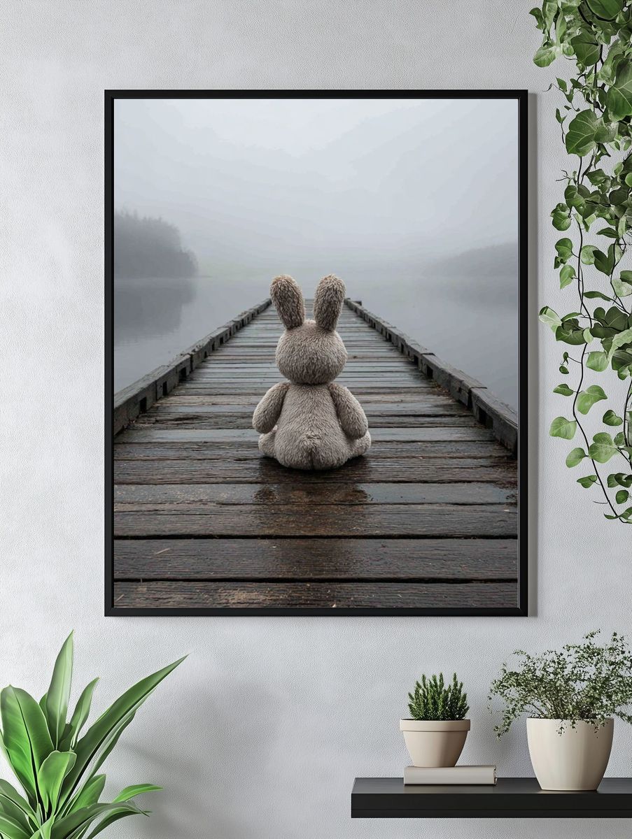Bunny on a Dock — Photography Print. — room view 4