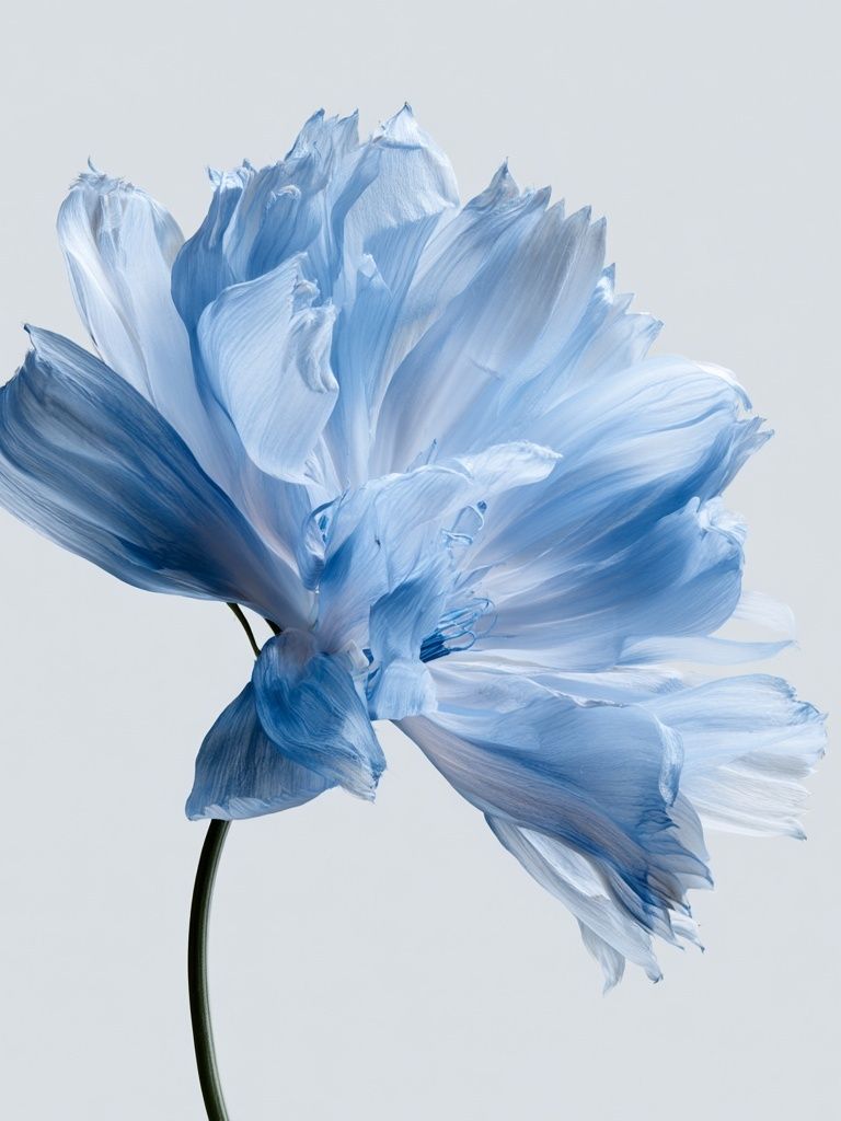 Blue Poppy Bloom Photography Poster. poster detail