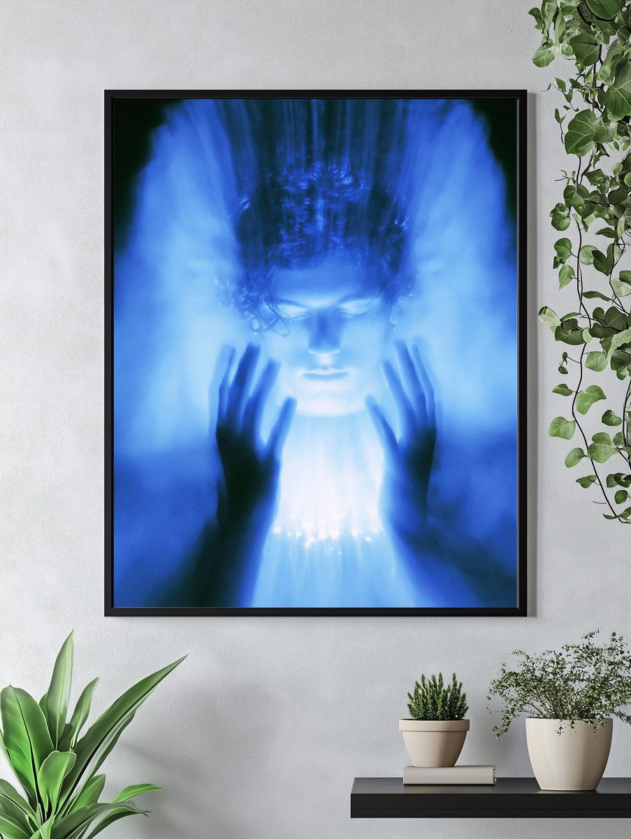 Blue Aura Portrait Print. — room view 4