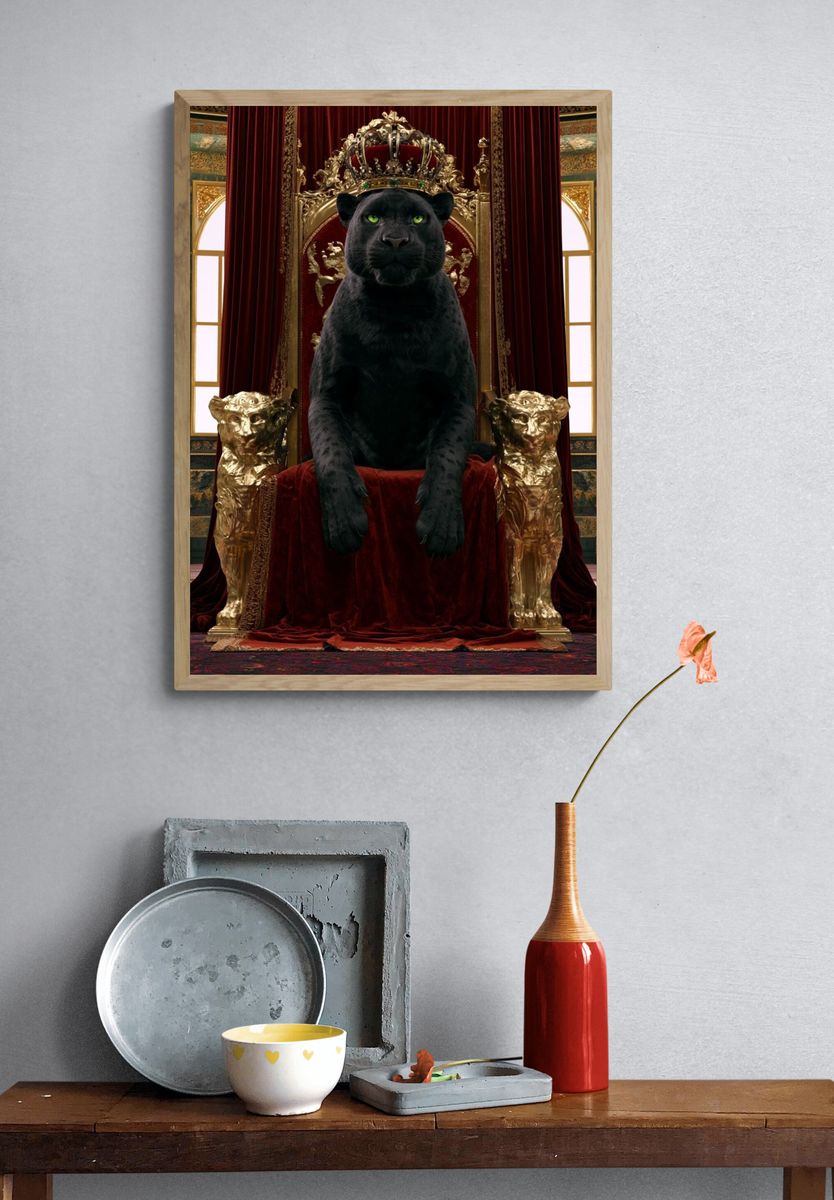 Black Panther Throne Illustration Poster. — room view 3