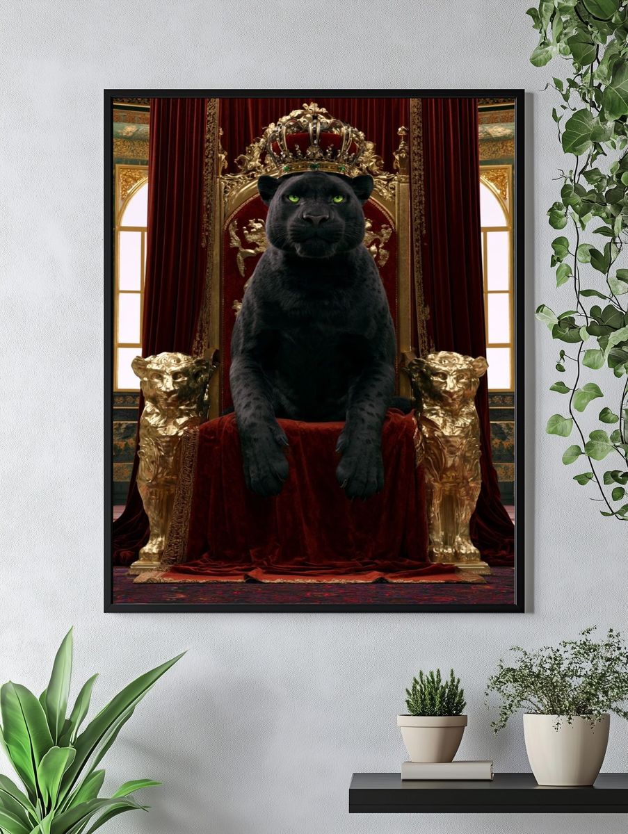 Black Panther Throne Illustration Poster. — room view 4
