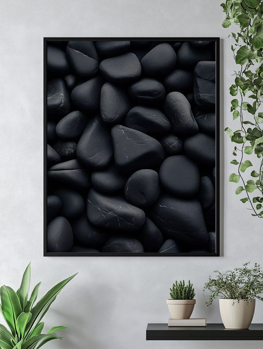 Black Stones — Minimalist Print. — room view 4
