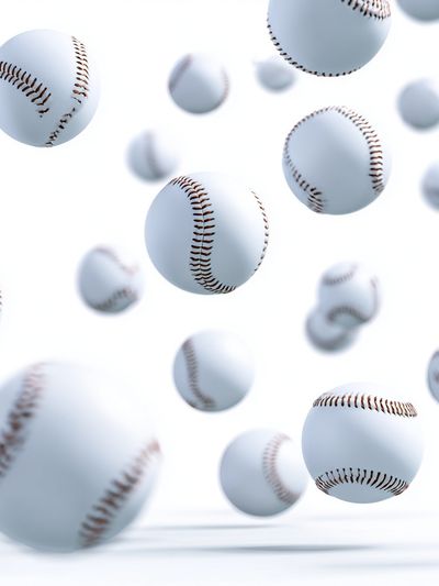 Floating Baseballs — Sports Print. poster
