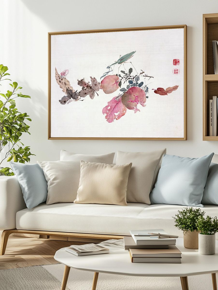 Botanical Still Life — Watercolor Print. — room view 2
