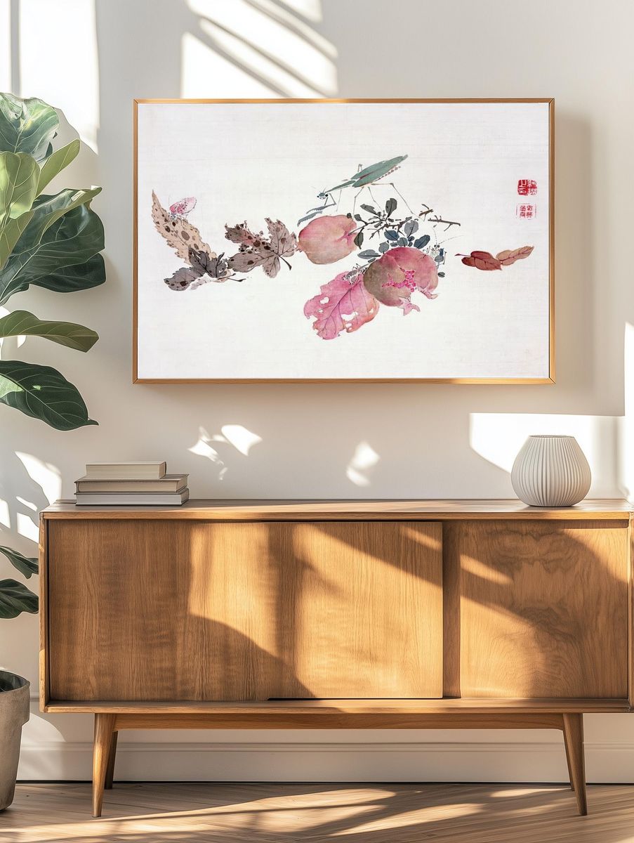 Botanical Still Life — Watercolor Print. — room view 3